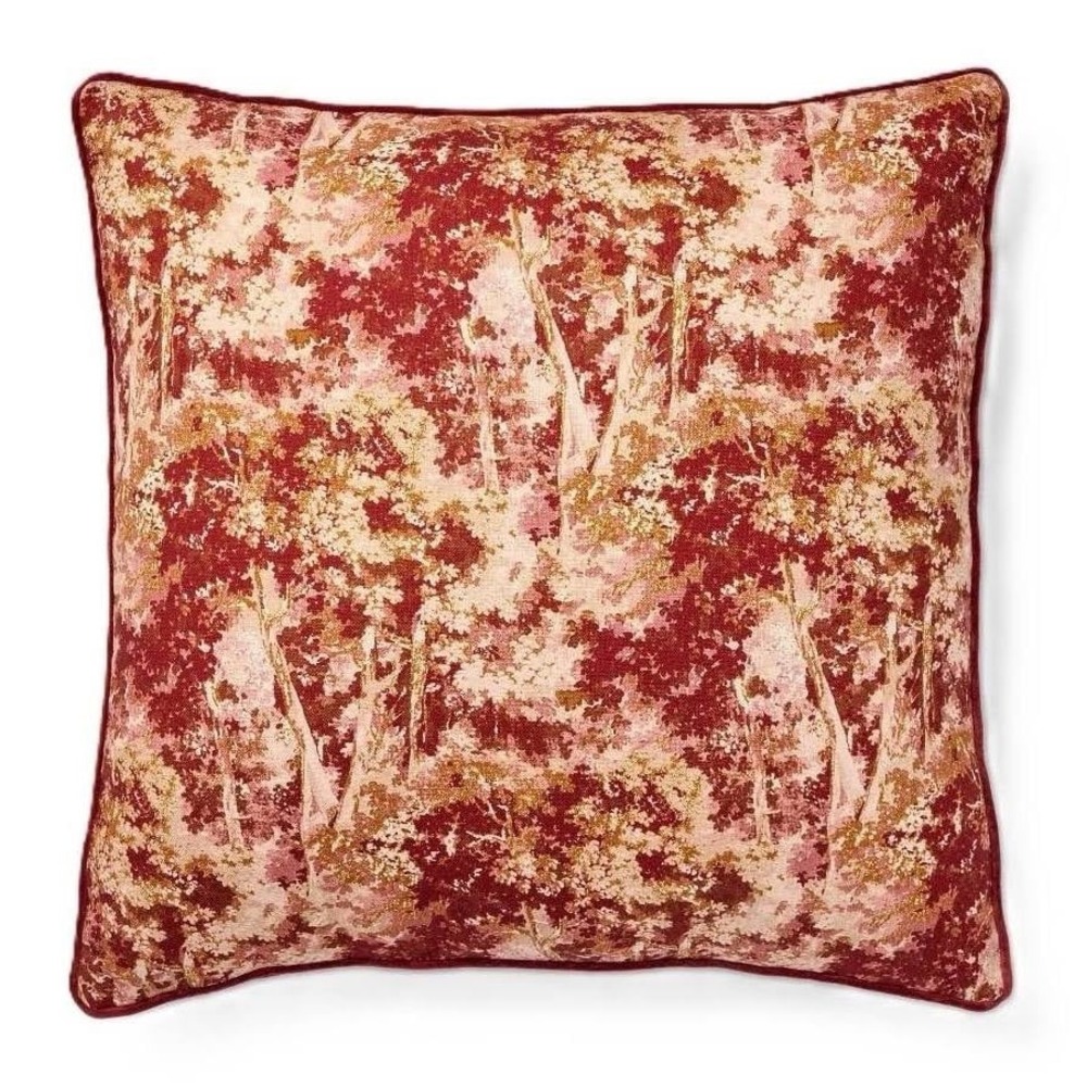 SET OF 2-Threshold Oversized 24" x 24" Burgundy Throw Pillows